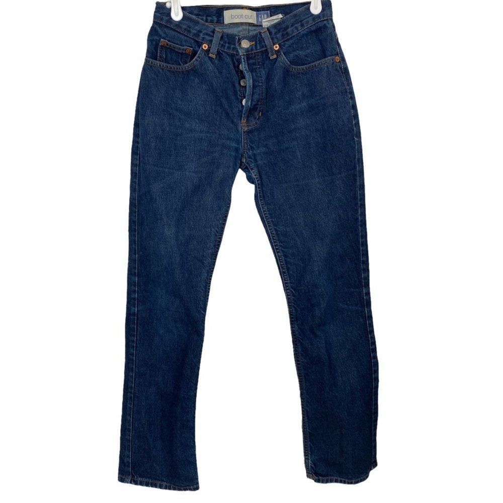 Gap Boot Cut Button Fly Medium Wash Jeans Sz 1R